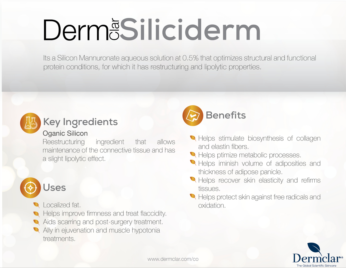 Face and Body Serum Dermclar Siliciderm